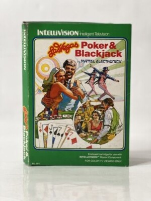 Jeu Intellivision - Las Vegas Poker & Blackjack - Version Complète En Boîte (CIB) - Testé Et Fonctionnel