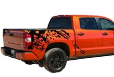 Graphics Mud Splash Tailgate Side Sticker Kit For Toyota Tundra Rear Trunk Decal