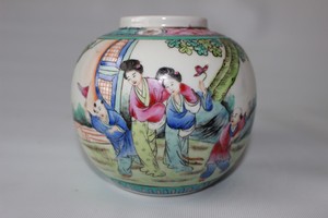 chinese vase signed CHINA famille rose early 20th c century porcelain republic