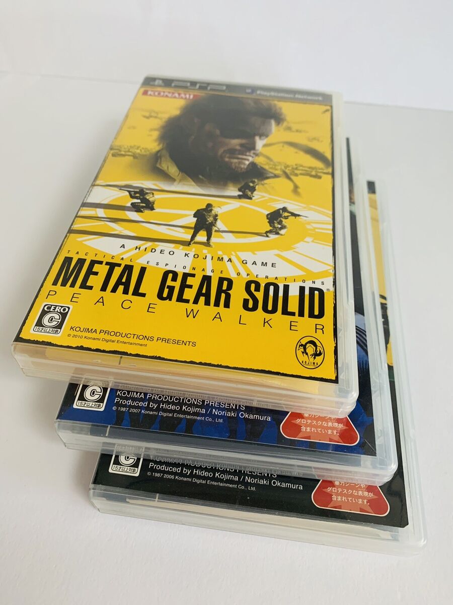 Lot of 3 PSP GAMES Metal Gear Solid Peace Walker ＆Ops ＆Ops +