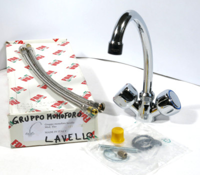 PRL) SINK FAUCET SINGLE HOLE GROUP FDA MOD. EKO FLEXIBLE SWIVEL ROD