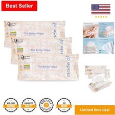 Organic Baby Wipes for Sensitive Skin - Alcohol-Free - Aloe and Argan Oil