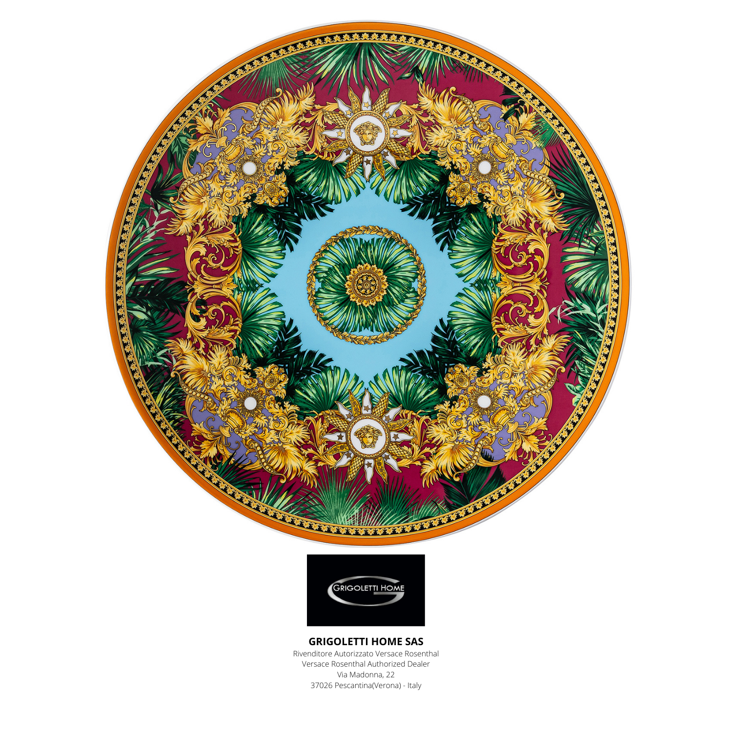 Versace Rosenthal Jungle Animalier Place Setting Plate 33 cm, Multicolor