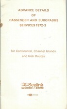 Sealink/SNCF - French Rail /Zeeland - 1972-73 Passenger & Europabus Timetable