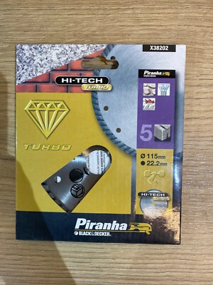 Piranha Diamanttrennscheibe mit Turboschneide, 115mm. - Nr. 5 HI-TECH X38202