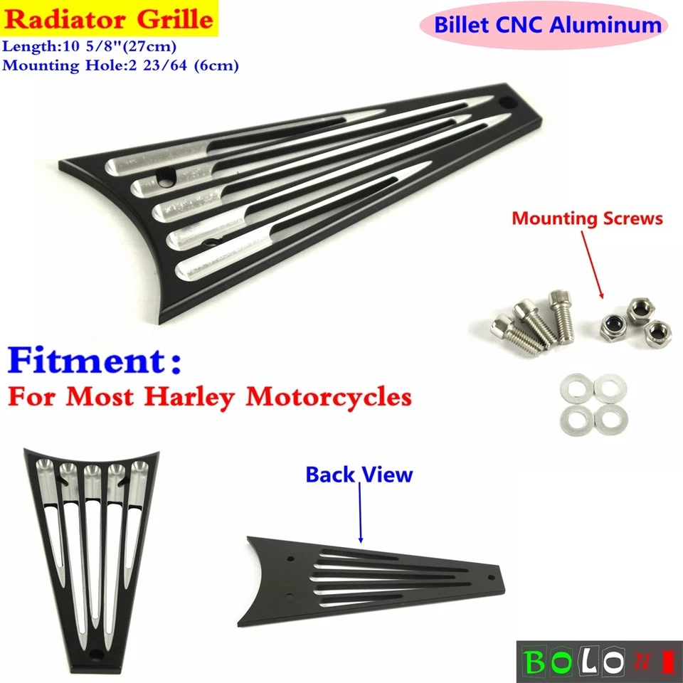 Radiator Frame Grill Cover For Harley Road King Road Street Electra Glide 09-13 - Imagem 2 de 4