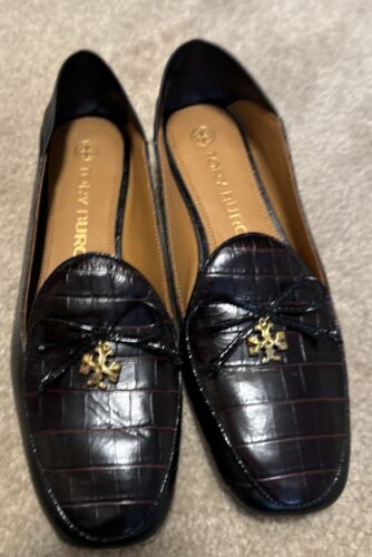 Tory Burch Leather CHARM TWO-TONE LOAFER Shoes Cas
