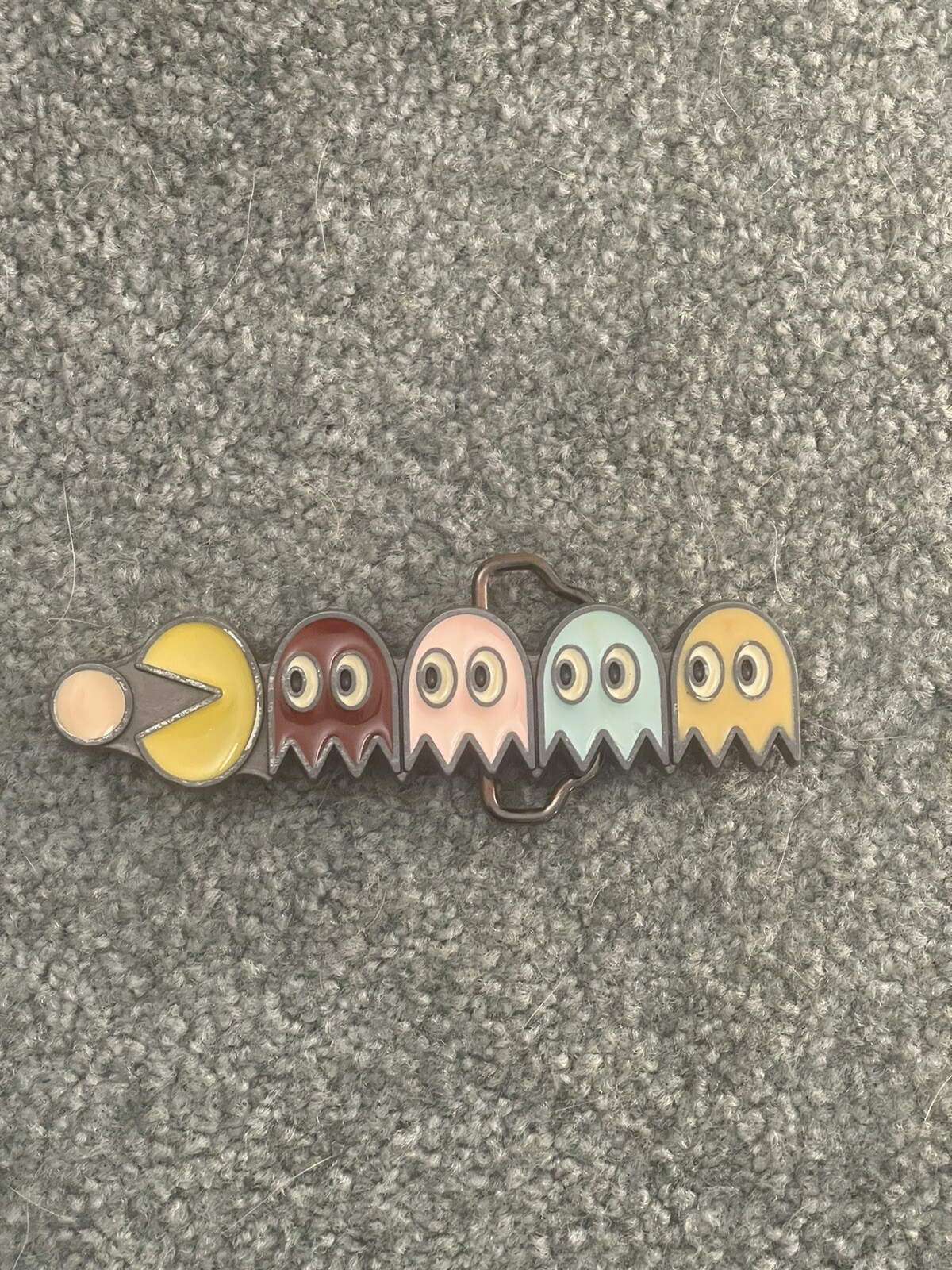 PacMan Enamel Video Game Belt Buckle Gem