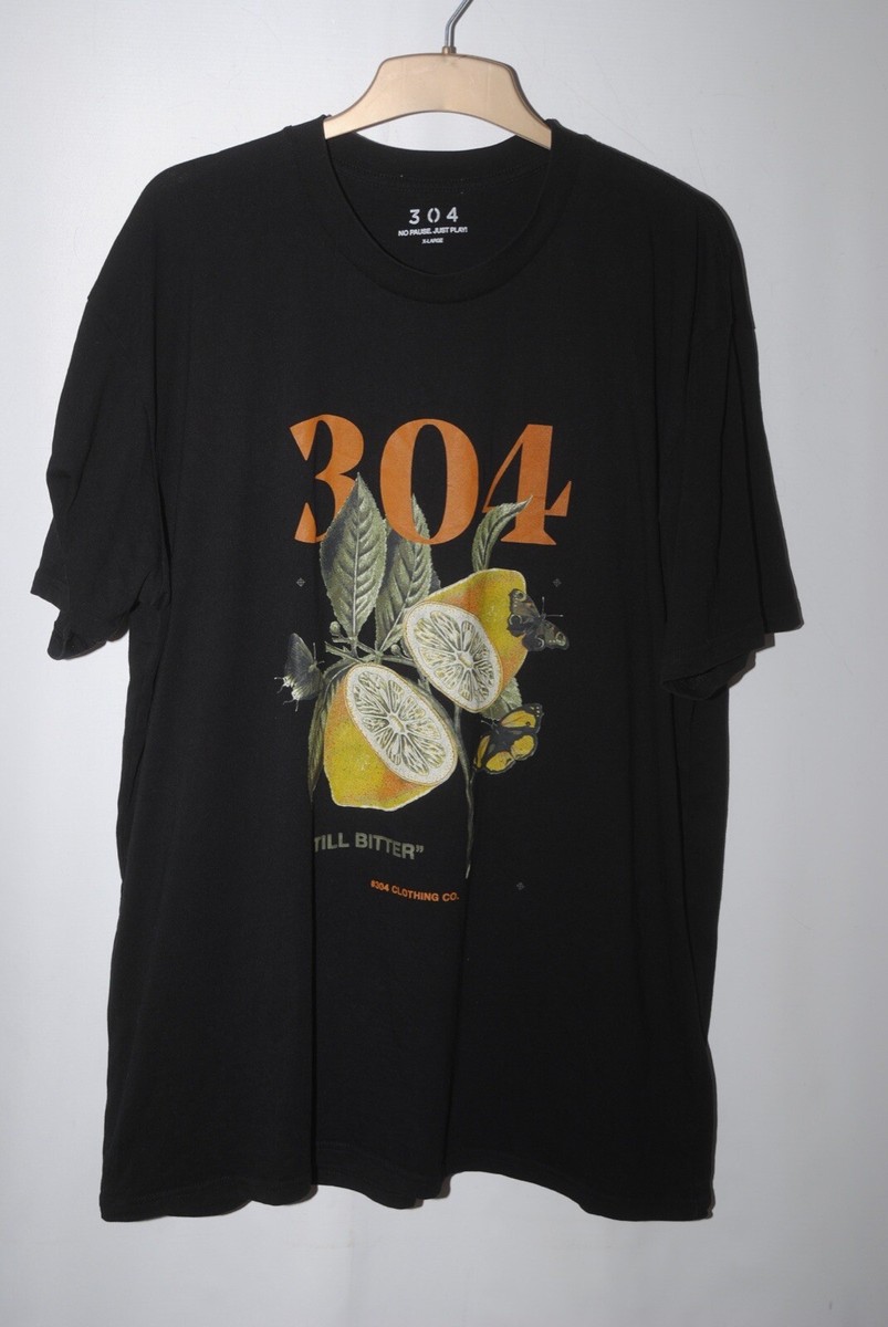 304 Men's Black Short Sleeve T-shirt Size XL UK
