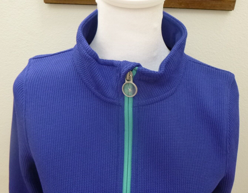 Girl's Spyder Endure Stryker Blue Teal Knit Zip Up Fleece Jacket Coat 14/16 - Picture 3 of 11