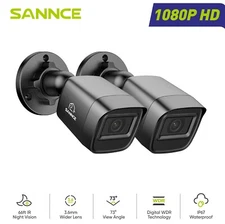 SANNCE 2pcs Outdoor 1080P Video CCTV Security Camera IR Night Vision Home System