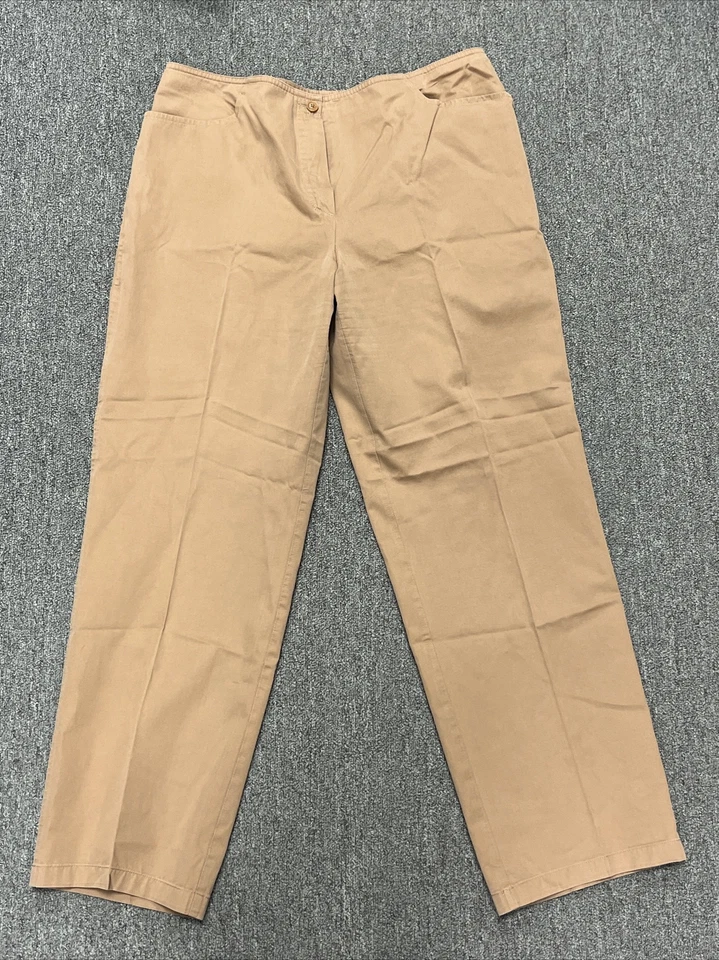 Pantalones Armani Collezioni Mujer 52 Caqui Marrón Algodón Pantalones