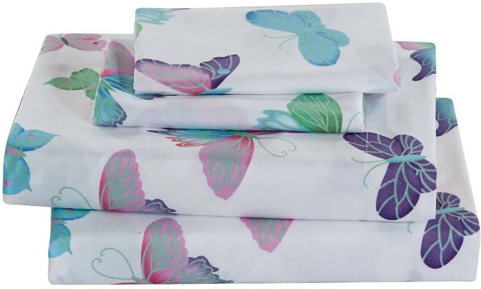 5 pc Mk Collection Reversible Comforter Set Butterfly - Image 2 of 3