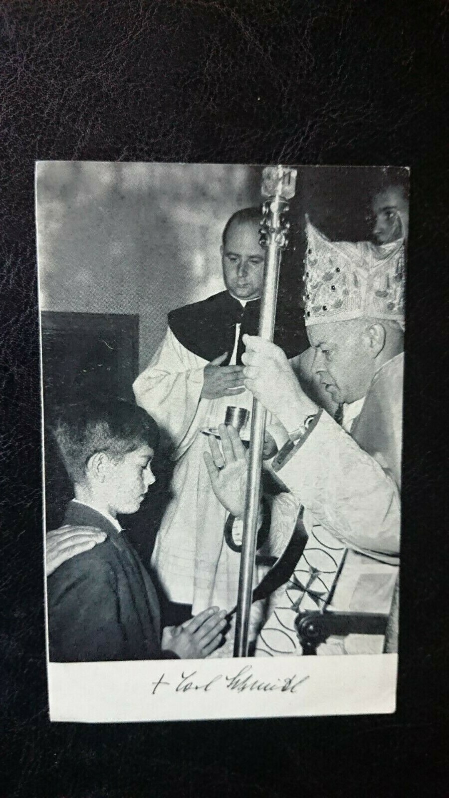 Heilige Firmung Karte mit Spruch Text - 1963 - kath. Pfarrei St. Ursula Scheidt