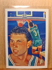 Rex Chapman #357 1990 NBA Hoops Team Check List Hornets D0154A