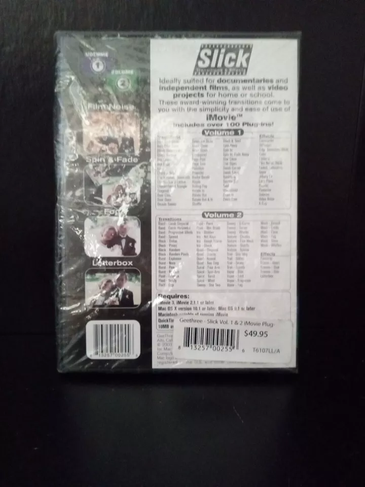 GEE THREE SLICK TRANSITIONS & EFFECTS PLUG-INS FOR iMOVIE VOL. 1 & 2, MAC OS X - Image 2 of 2