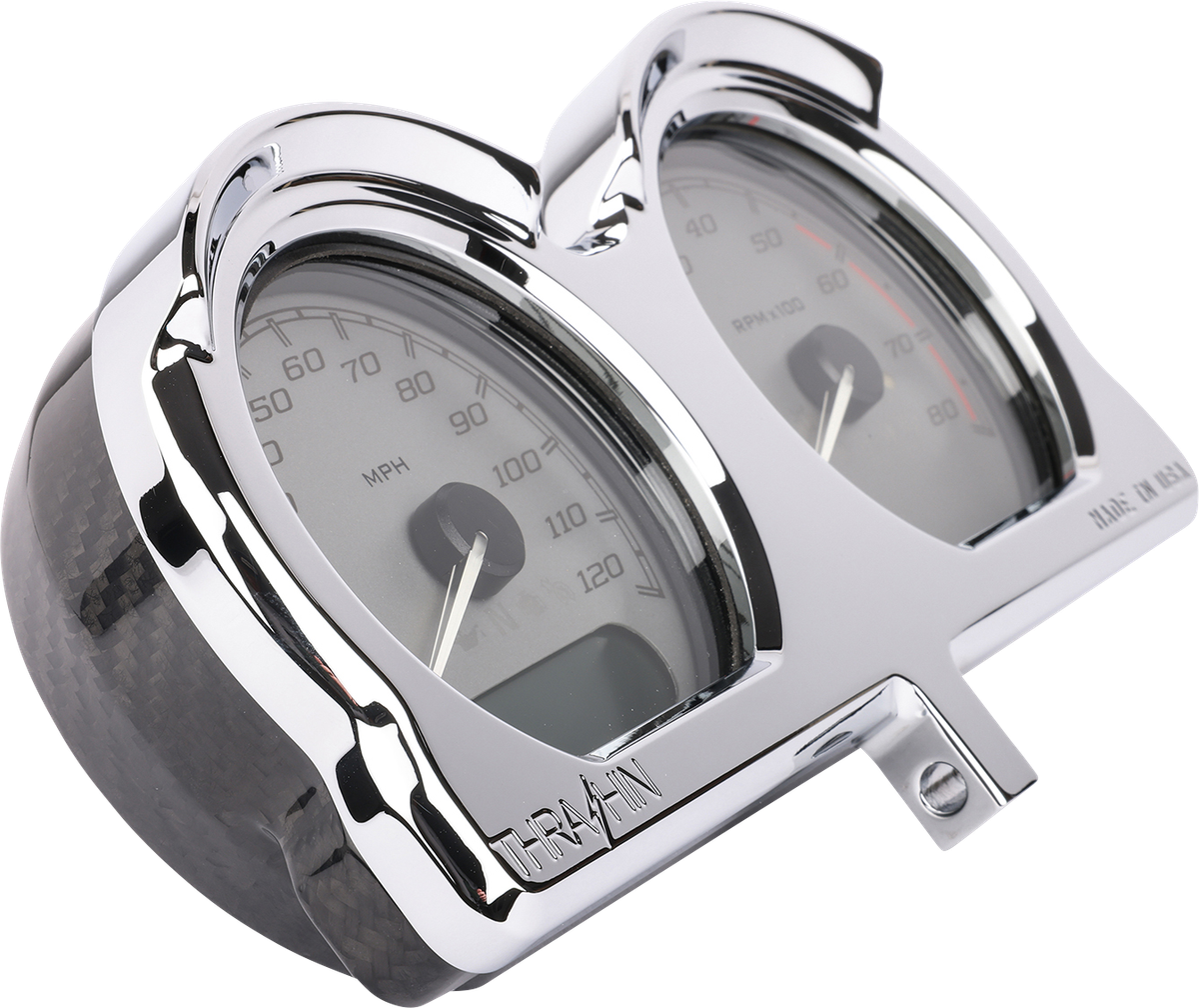 Riho　0324 Harley Road Glide 2015-2022 Gauge Relocation Kit Chrome