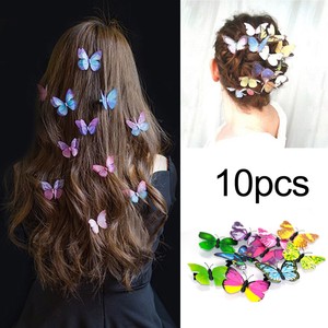 10pcs 3d Butterfly Hair Clips Hairpin Accessory Festival Party