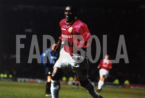 Photo de presse vintage Football Manchester United Cole Yorke tirage
