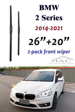 For BMW 2 Series F45 2014-2021 26"+20" Front Windshield Wiper Blade 2 Pack