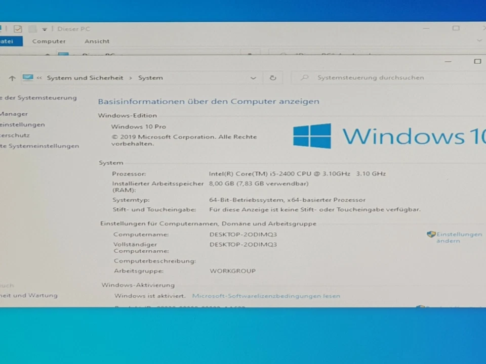 Lenovo ThinkCentre M Series PC i5-2400 3,10GHz 256GB Neu SSD 8GB Windows 10 Büro - Bild 3 von 4