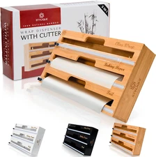 3 in 1 Foil and Cling Wrap Organiser (Aussie Sizes) for Kitchen Storage & Organi