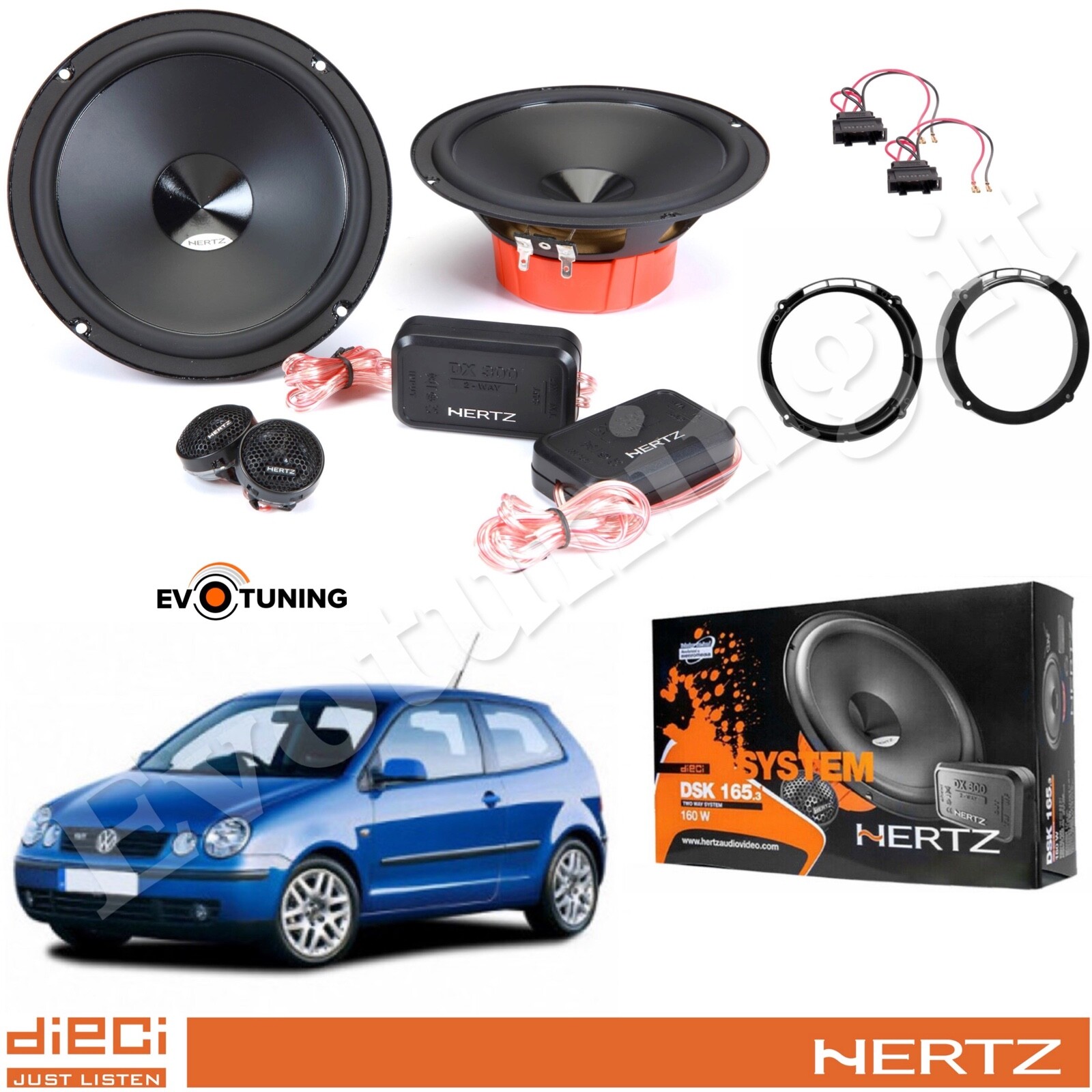 Kit 4 Casse Hertz DSK 165.3 per VW Polo 6N 9N - Offerta Limitatissima