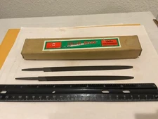 New Qty (2) Anglo American 6" Taper Saw Files, Slim, Single Cut, 3 Sided