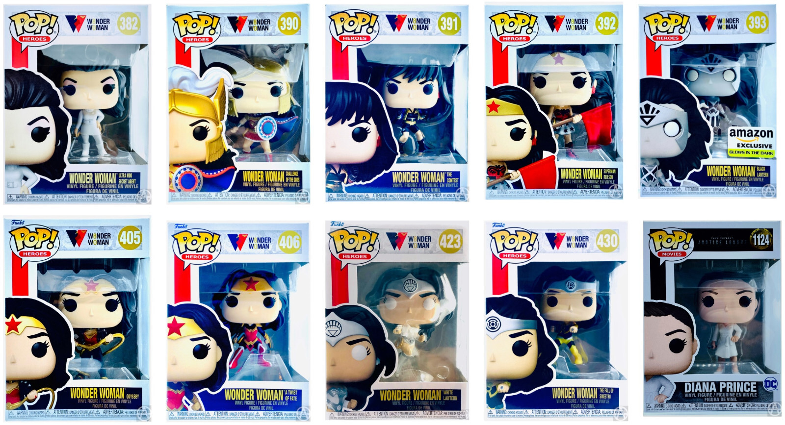Funko POP WONDER WOMAN 80th Anniversary Collection 10 Pack