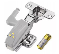 4 LUCI CASSETTO SENSORE LAMPADA LED CERNIERA ANTA MOBILE ARMADIO ILLUMINAZIONE