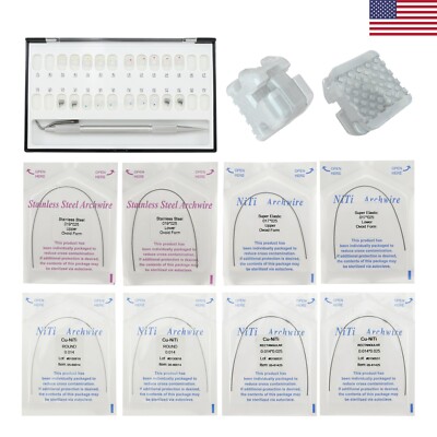 USA Orthodontic Ceramic Self Ligating Bracket Archwires Ormco Damon Clear STD TQ