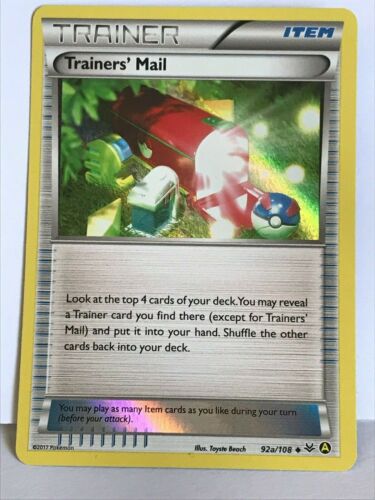 Trainers' Mail ALTERNATE ART HOLO Trainer 92a/108 Pokemon XY Roaring Skies NM - Picture 1 of 2