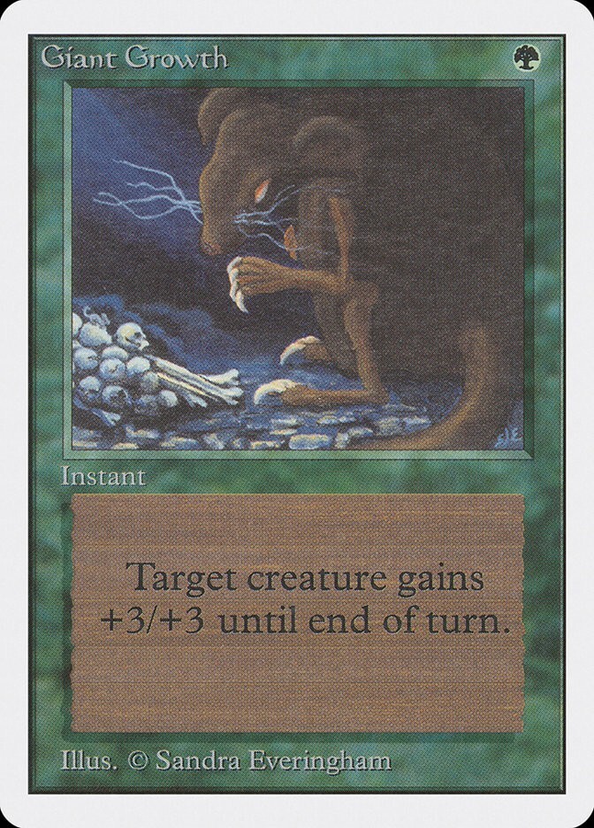 MTG Giant Growth LP Unlimited Edition 2ED English Magic card old school