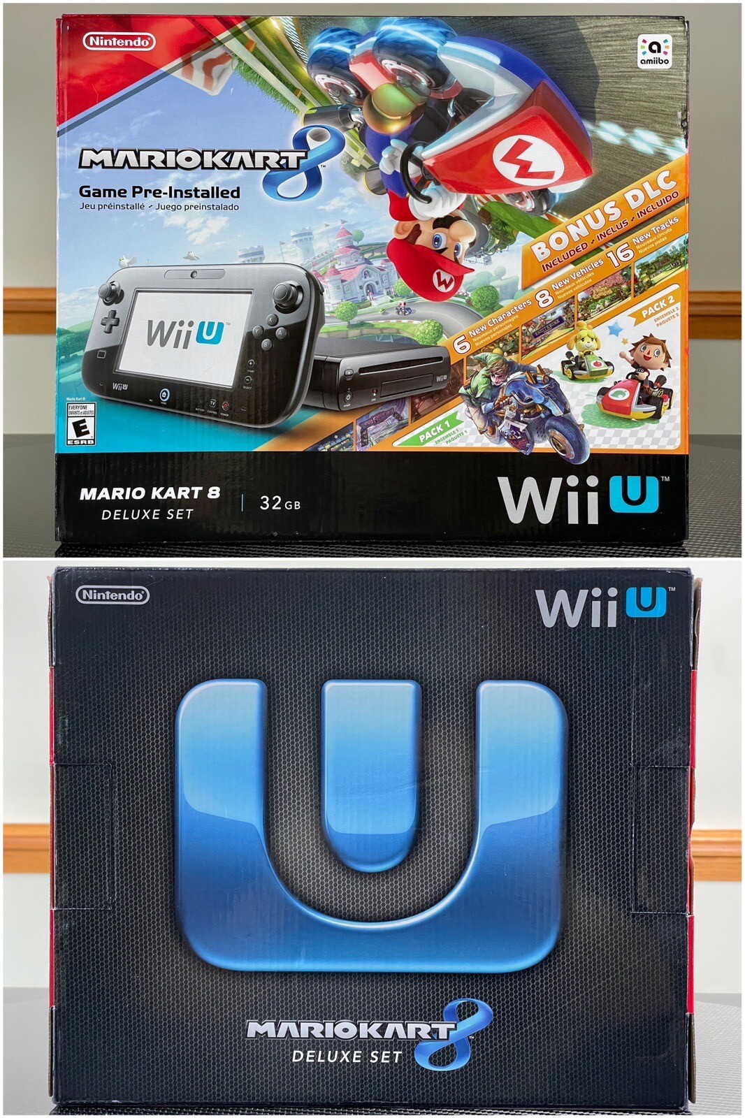 Nintendo Wii U Deluxe Set 32GB Black Console System New Mario Complete