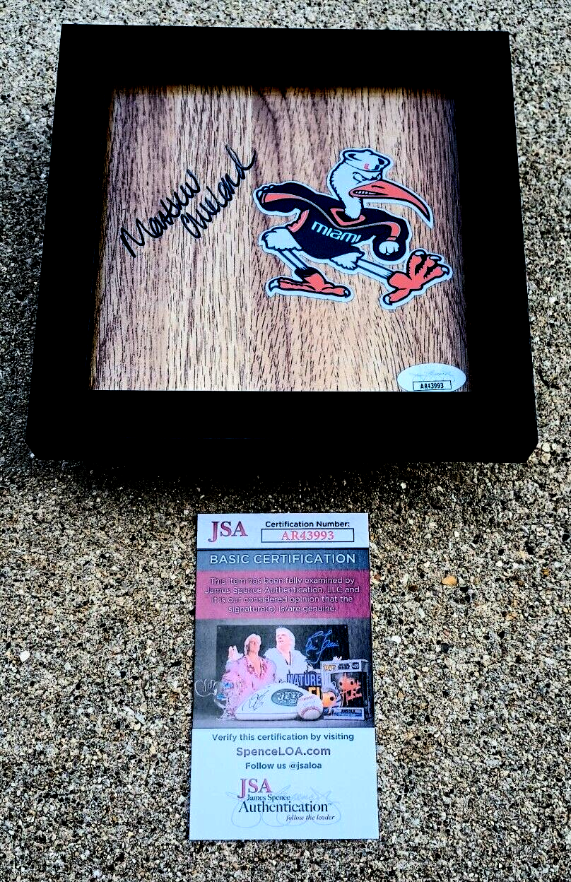 MATTHEW CLEVELAND Miami SIGNED & FRAMED Floor JSA COA HURRICANES BASKETBALL 