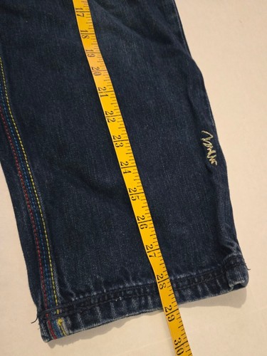 Y2K Coogi Australian Hip Hop Blue Denim Eagle Sword Embroidered Jeans Youth Kids - Picture 8 of 8