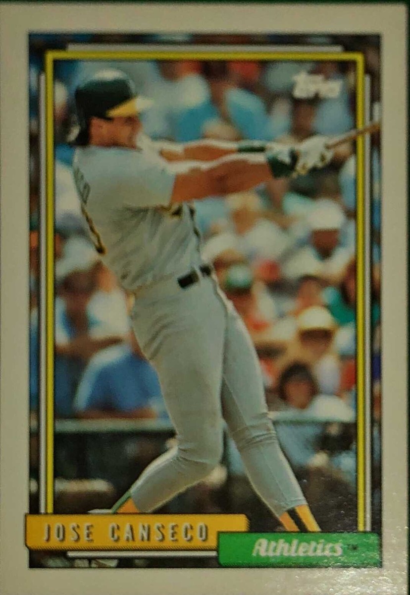 Rare Vintage Mint Condition jose canseco topps 1992 #100 Baseball