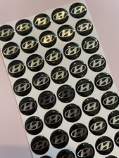 2 X HYUNDAI KEY FOB EMBLEM LOGO STICKER BADGE 14mm