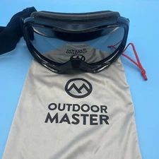 Outdoor Master Snow Goggles Ski Snowboarding Black Mirrored Adjustable Strap