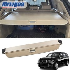 Fit 2007-2018bmw X5 E70 Cargo Cover Retractable Beige Rear Trunk Shade Accessory
