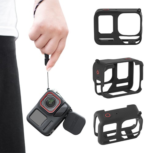 For Insta360 Ace Pro 2 Silicone Case Shockproof Protective Cover Cage Drop-proof - Zdjęcie 6 z 11