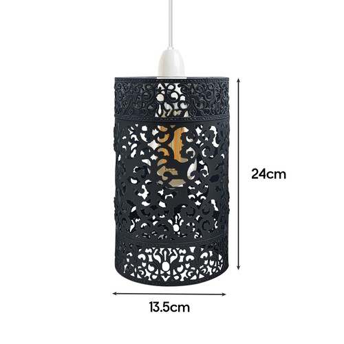 Metal Cylinder Easy Fit Lampshade Ceiling Pendant Light Shade Wire Cage Lighting - Picture 98 of 150