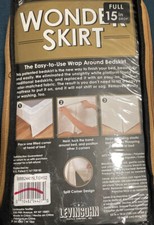 WRAP-AROUND Wonderskirt Full Bed Skirt in Light Grey