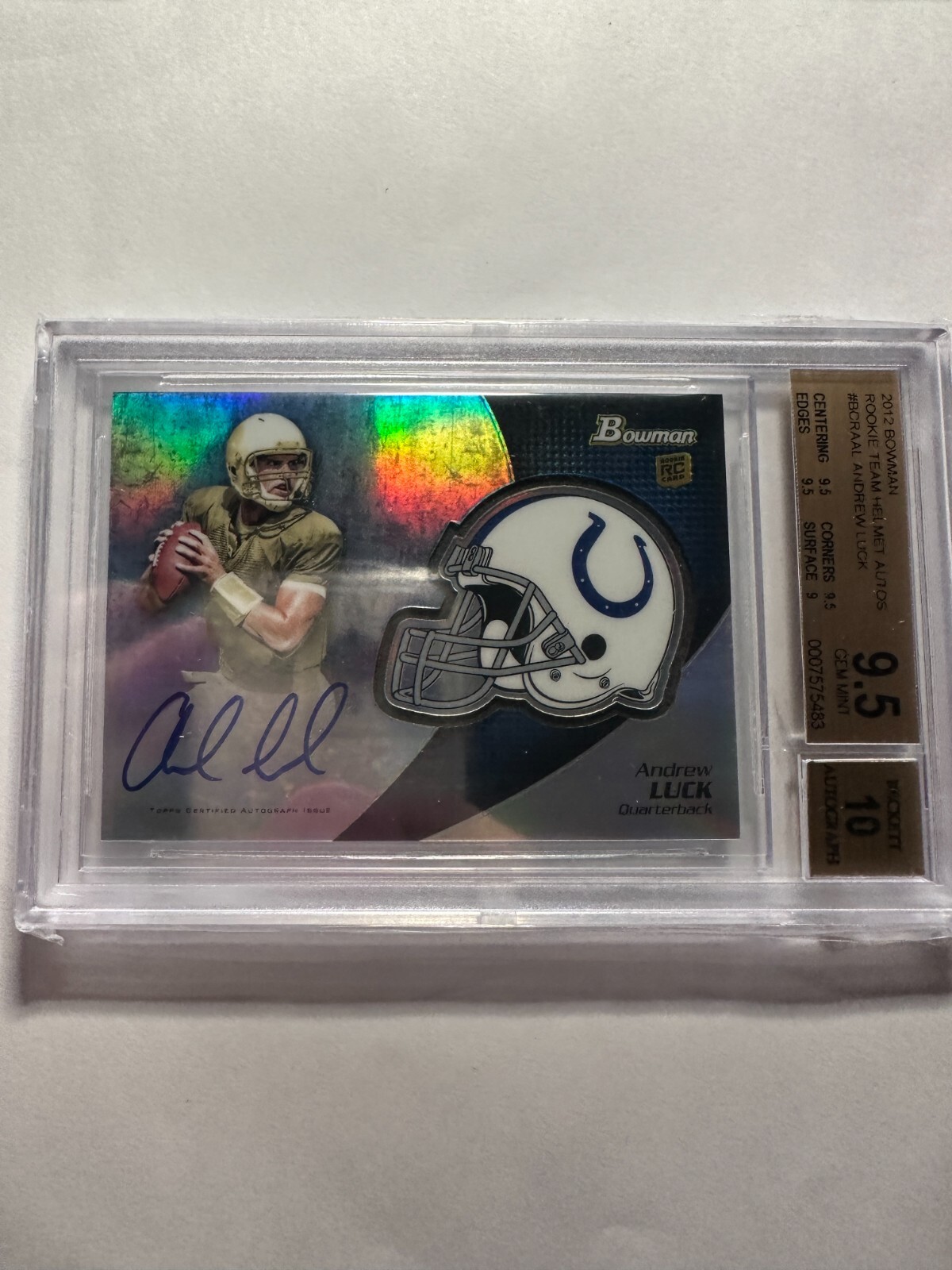 Andrew Luck Bowman All-American Autograph #AL Base