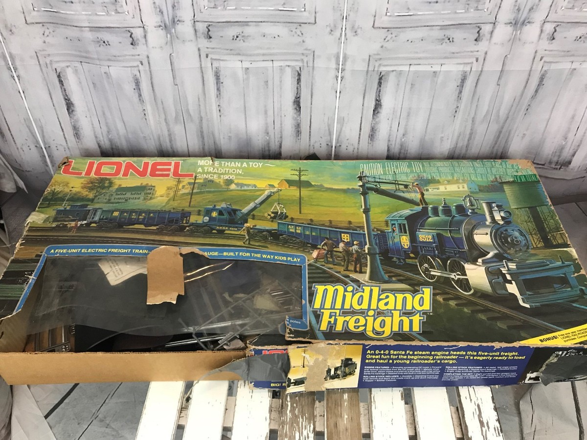 Lionel Midland Frieght Train Set Up Tracks Cars Works Moves
