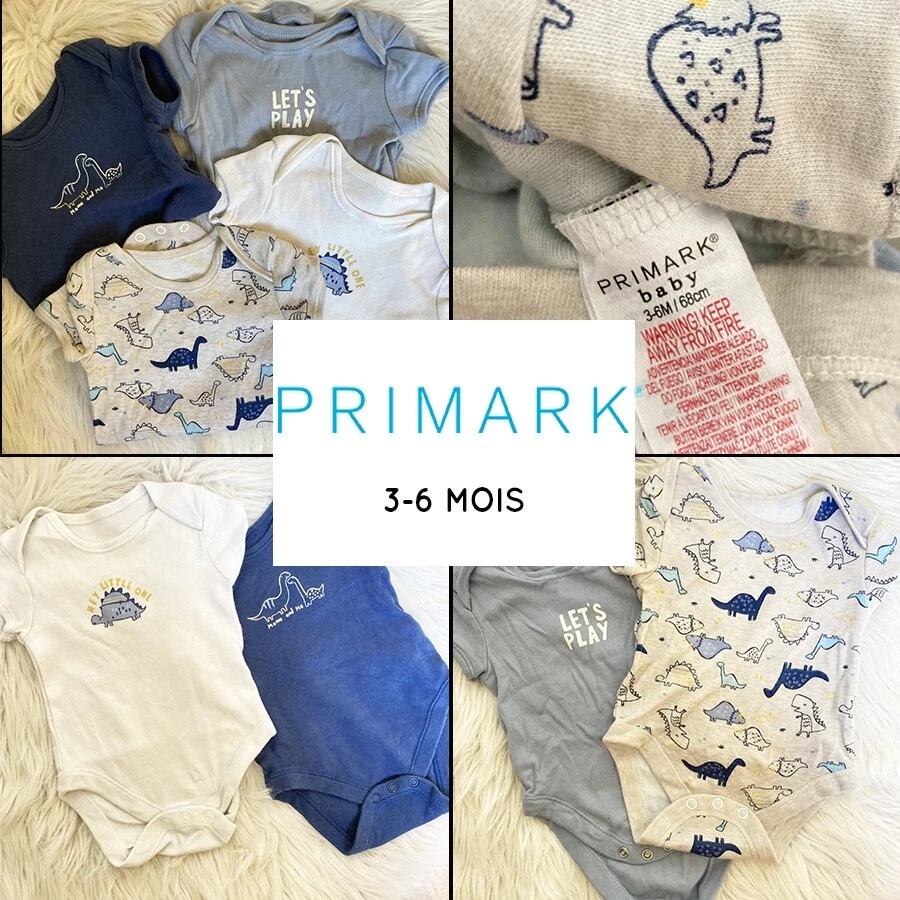 Lot De Hauts Femme Primark, Taille 10, Décontracté, Couleurs Bébé Rose, Gris, Bleu