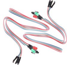  2 ATX PC Computer Case Motherboard Power Cable Switch On/Off/Reset with LED