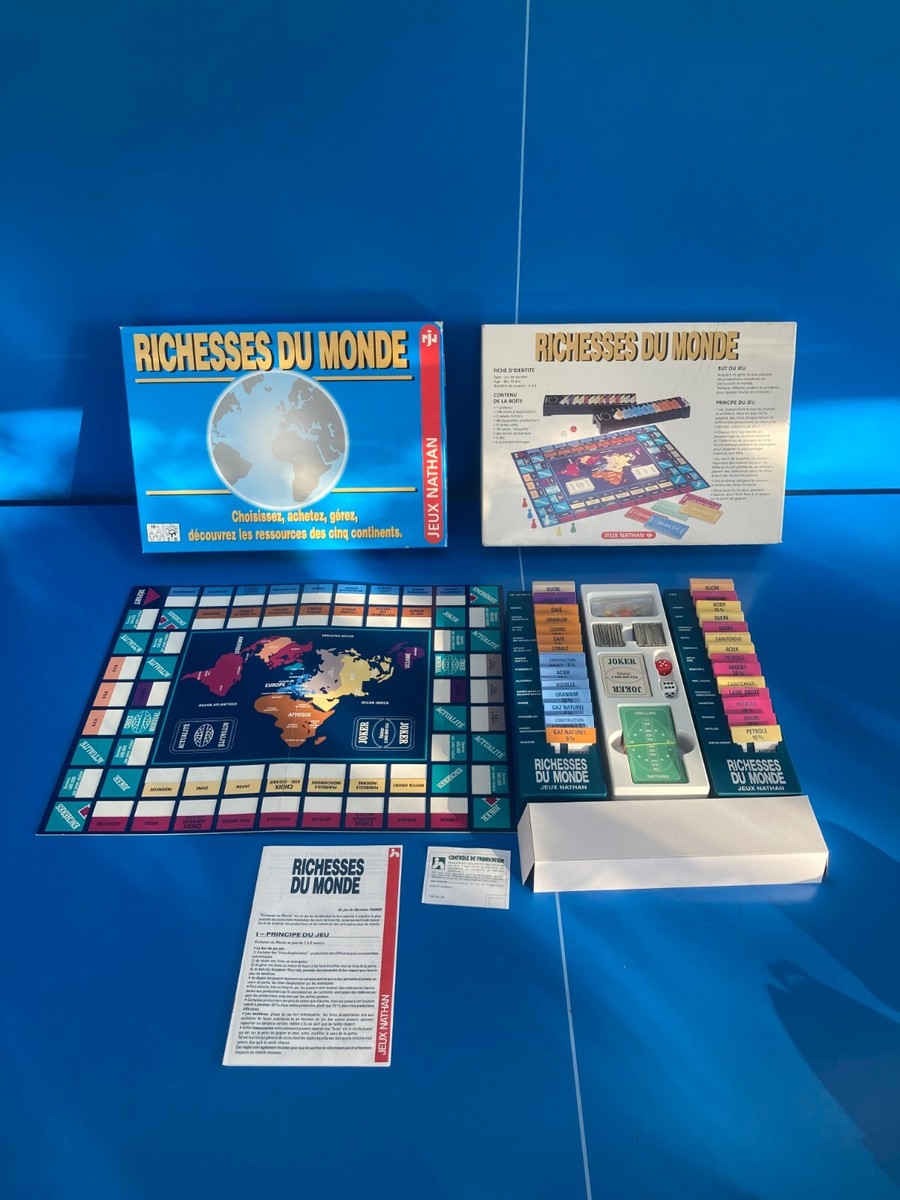 Jeu de Société Richesses du Monde NATHAN COMPLET Livré Gratuit N°3