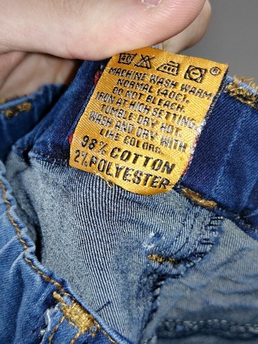 Rockin Style Youth Blue Jeans British Flag Elastic Waist Size 6T 7T Medium Wash - Picture 4 of 7