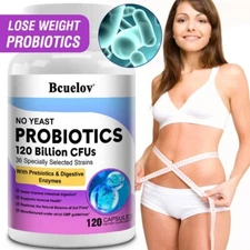 Probiotics for Digestive Health | 120 Billion CFU | Gut Health | 120 Capsules